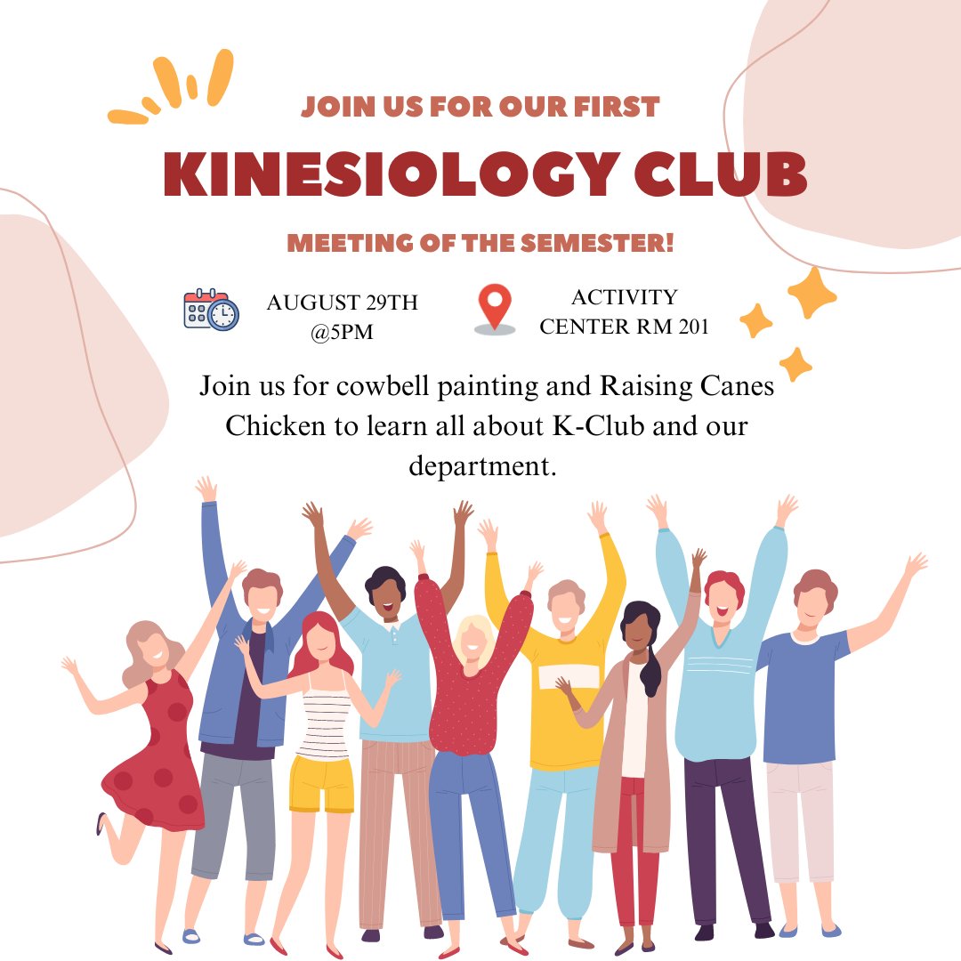 Calling all Kinesiology Students! Our Kinesiology Club will be having it's first meeting of the year! Come out and join this awesome group!!#KinesiologyLife #KinesiologyRocks #NMSUKinesiology #NMSUKinesiologyClub