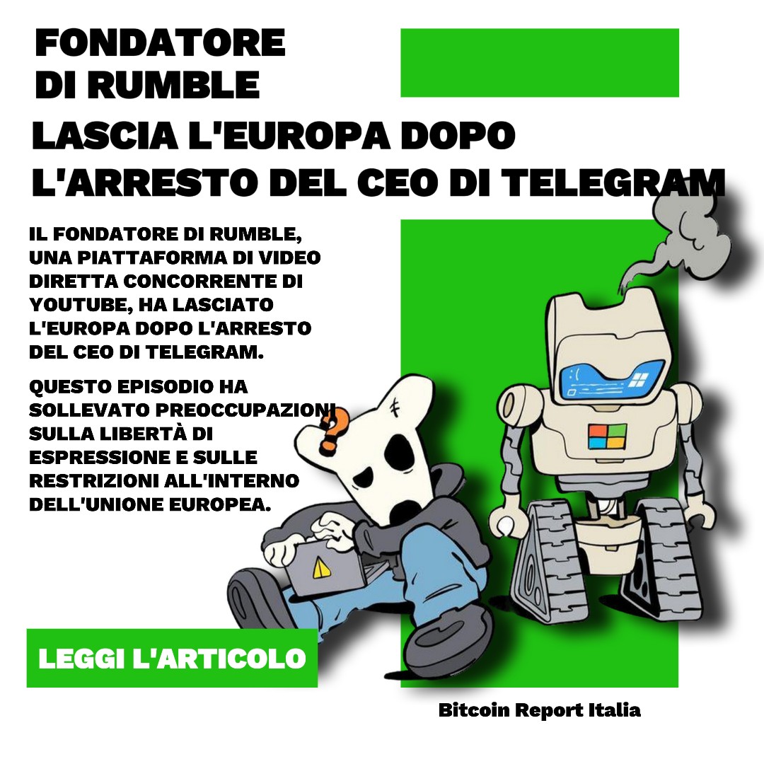 BitcoinSecondo's tweet image. 🥷 La battaglia per la libertà di parola: Rumble e Telegram contro le autorità francesi

Leggi l&apos;Articolo:
t.me/BitcoinReportC…

Bitget -10%
bonus.bitget.com/U1JNEK

#BitcoinReportItalia #Rumble #Europa #PavelDurov #Pawlowski #FreeDurov #Telegram #ElonMusk #Cripto #Bitcoin