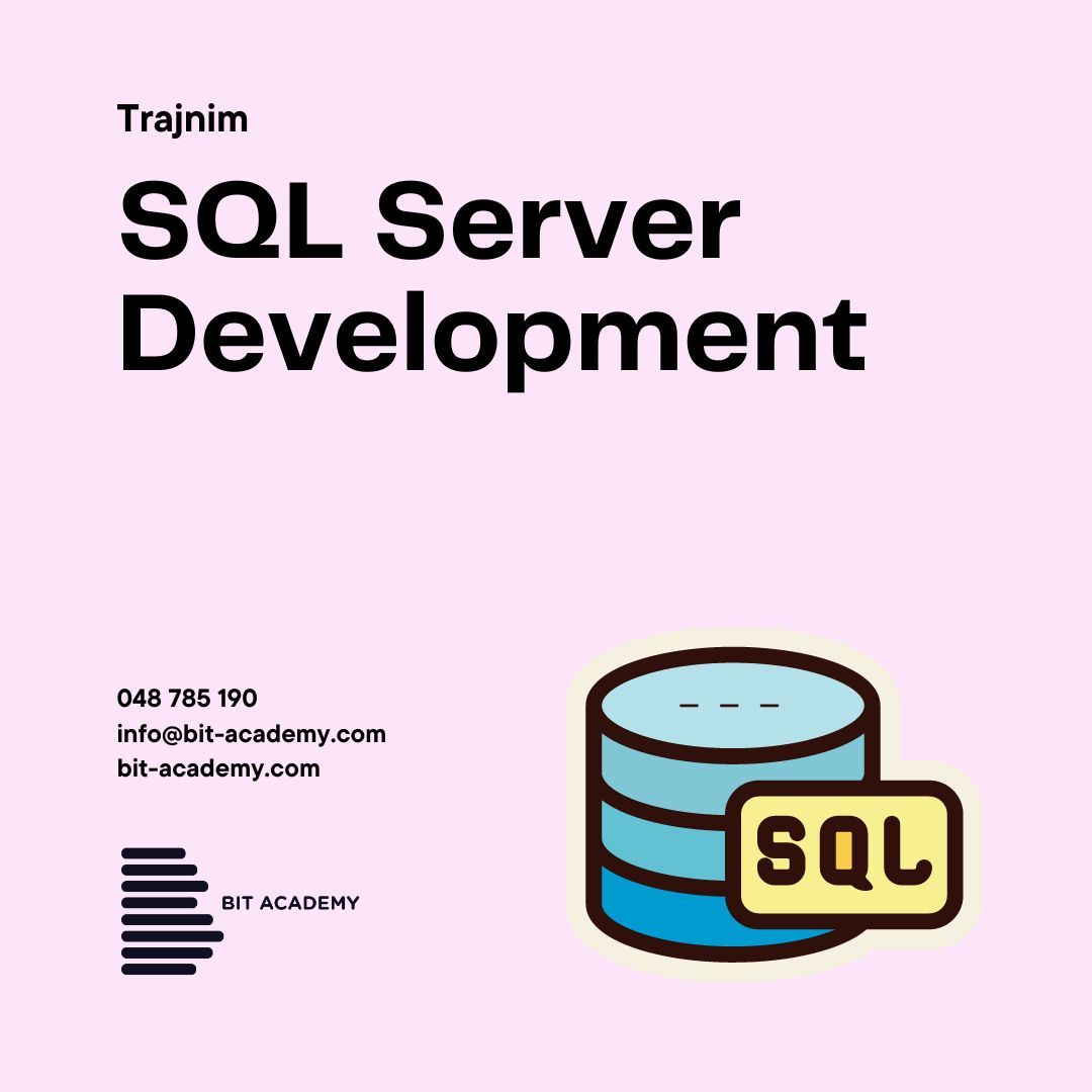 bitacademypage's tweet photo. Trajnohu në SQL Server Development
➡️ Trajnimi zgjatë 5 javë
➡️ Mbahet 2 herë në javë nga 2 orë
➡️ Mbahet online dhe në klasë
➡️ Ligjërues – Fat Limani
Regjistrohu përmes:
☎️ 049 785 190
📩 info@bit-academy.com
💬 rrjeteve sociale
#bitacademy #SQL #ServerDevelopment #IT https://t.co/sMhvzmS3vJ