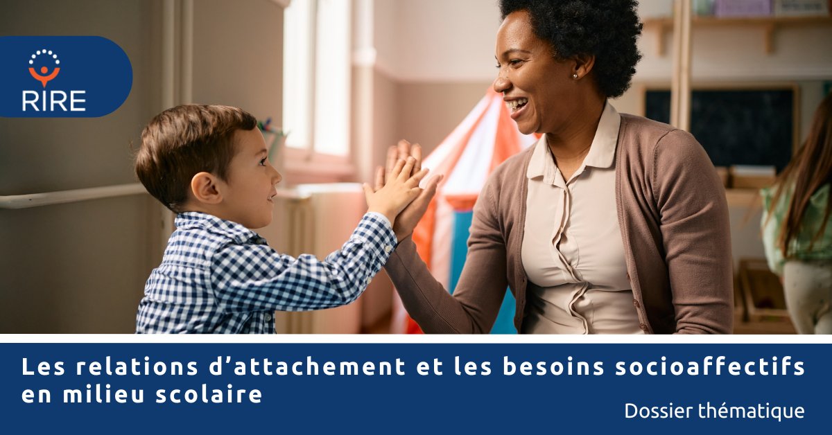 ⭐Dossier thématique⭐
Les relations d'attachement et les besoins socioaffectifs en milieu scolaire 🫀🏫 rire.ctreq.qc.ca/realisations/l… #relations #attachement