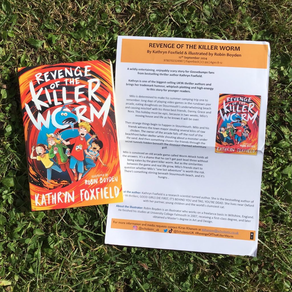 jacquiS21's tweet photo. Enormous thanks to @scholasticuk for these fabulous titles! Very excited to read #NinaPeanut: #MegaMysterySolver by @bowie_sarah, out 26/09, and #RevengeOfTheKillerWorm by @KathrynFoxfield, illustrated by #RobinBoyden, out 12/09. Both for 8-12 readers 😊 https://t.co/CPHAZCPPXa