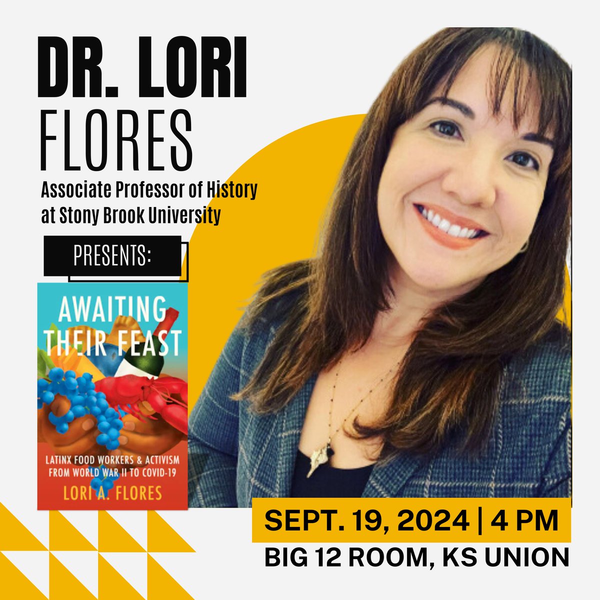 KU History Dept (@kuhistorydept) on Twitter photo 💌 Save the Date!
🗓️ 9/19/24 at 4:00pm
📍 Big 12 Room, Kansas Union, Level 5
You're invited to attend the presentation of @OAH Distinguished Speaker Prof. Lori Flores (<a href="/lori_flori/">Lori frederick</a>). You won’t want to miss this book talk! 🗣️📚
Full event details➡️ bit.ly/LoriAFlores 💌 Save the Date!
🗓️ 9/19/24 at 4:00pm
📍 Big 12 Room, Kansas Union, Level 5
You're invited to attend the presentation of @OAH Distinguished Speaker Prof. Lori Flores (<a href="/lori_flori/">Lori frederick</a>). You won’t want to miss this book talk! 🗣️📚
Full event details➡️ bit.ly/LoriAFlores