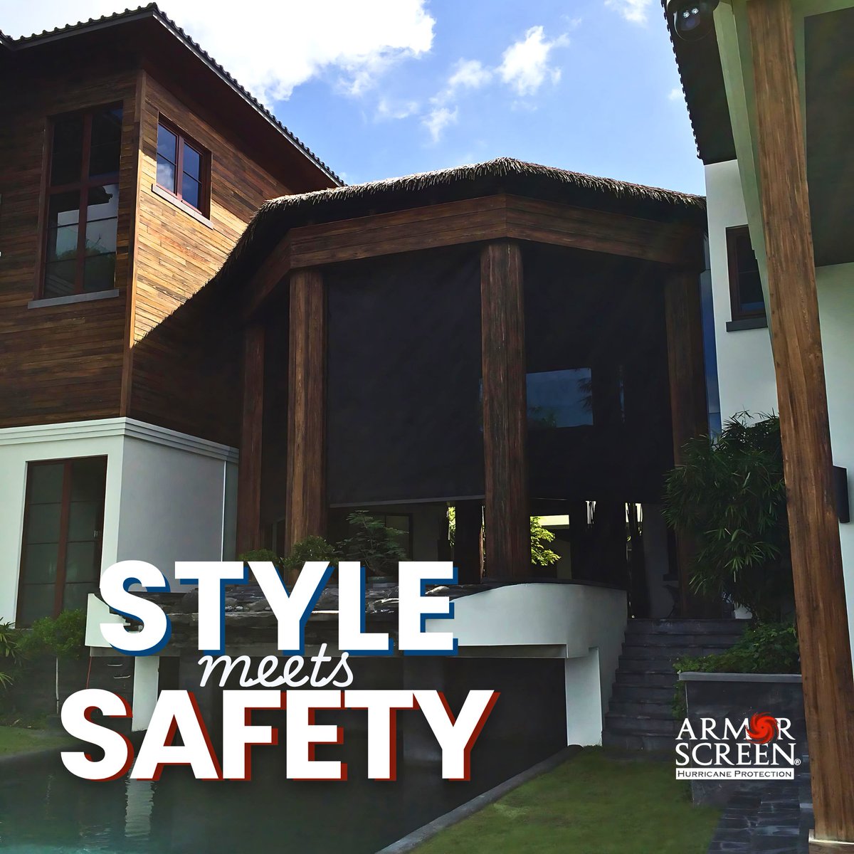 ArmorScreen's tweet image. 💪 Strong. Reliable. Durable. 💪
Our Armor Screen products are designed to blend seamlessly with your home&apos;s aesthetics while providing unparalleled protection. Discover the perfect balance between style and safety.

#hurricaneprotection #hurricaneseason #hurricaneready