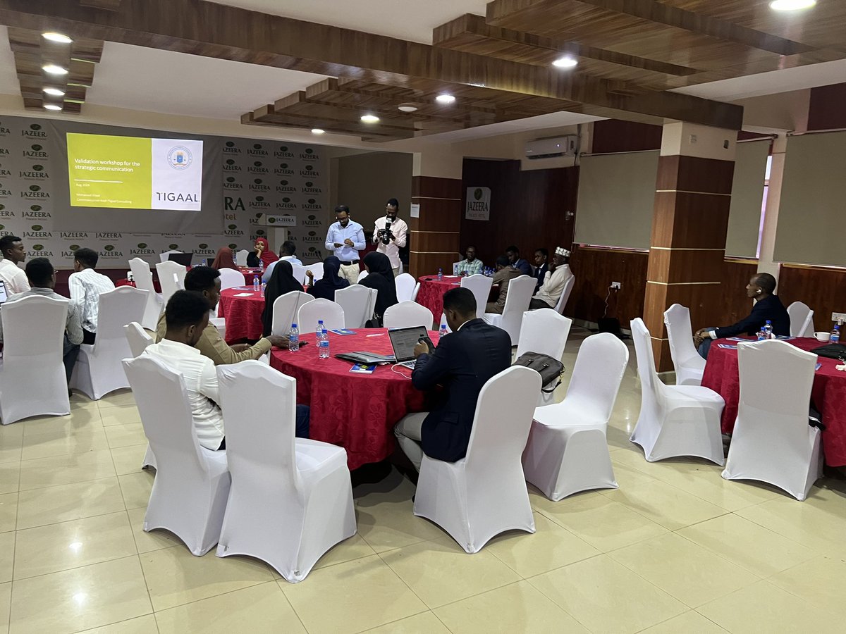 TigaalConsult's tweet photo. Today, we held a validation workshop for the Judiciary of Somalia. We presented to the participants a unified, result-oriented, forward-looking, &amp; citizen-centered communication strategy that aims to increase public awareness about the judiciary's mandate, functions, &amp; position.. https://t.co/IcTOsa0FH7