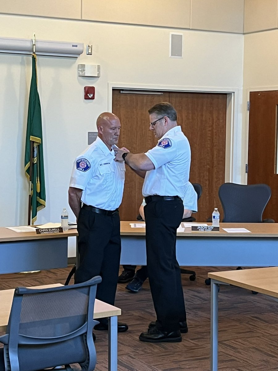 We don’t post often, but when we do it’s kind of a big deal. Congrats to then Captain, now Battalion Chief Anderson on your promotion. We have all the confidence that you’ll keep our public, and our employees, safe.