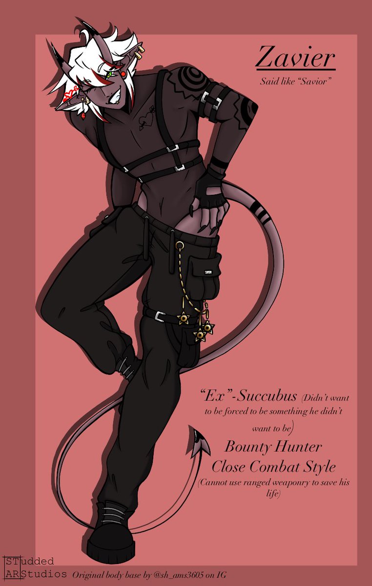 StarStuddedArt's tweet image. Two sloots I drew recently! Kyro is an alter and Zavier is an oc. Zavier’s body base was made by my friend sh_ams3605 on IG! They let me make an oc off their art as a base. 100/10 recommend checking out their art! #didsystem #didalter #alterart #ocary #ocartist #commission_open