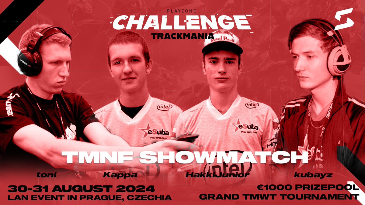 OG SHOWMATCH
We've managed to gather OGs of the CZ/SK Trackmania scene in one big showmatch!

One TMNF server, 4 well known ESL/ESWC maps and one showmatch, who will be the king of OG Trackmania? 

Don't forget to tune in for our stream on Saturday right before the Grandfinals!