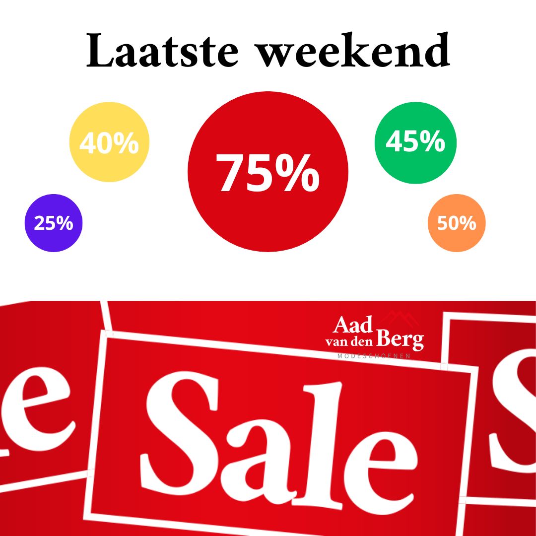 De SALE is bijna voorbij. Kortingen van 25% tot wel 75%! 
In de winkel - mailchi.mp/aadvandenberg.…

* 75% korting op alle rode gemarkeerde artikelen in de winkel.
Geldig nog t/m zondag 1-9-2024

#AvdBM #schoenen #sale #laatsteronde #hogekortingen #75% #winkelsnoordwijk #opruiming
