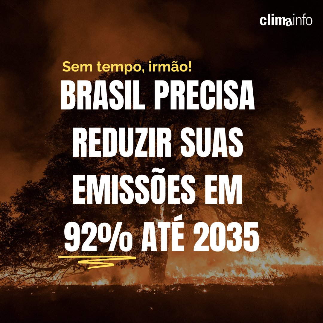 ClimaInfoNews's tweet photo. Para bater sua meta no Acordo de Paris, o #Brasil deve reduzir suas emissões líquidas em pelo menos 92% até 2035 em relação a 2005, informa proposta do @obsclima para a nova Contribuição Nacionalmente Determinada (NDC) do Brasil. 🧵 https://t.co/fYy2TqPe7k