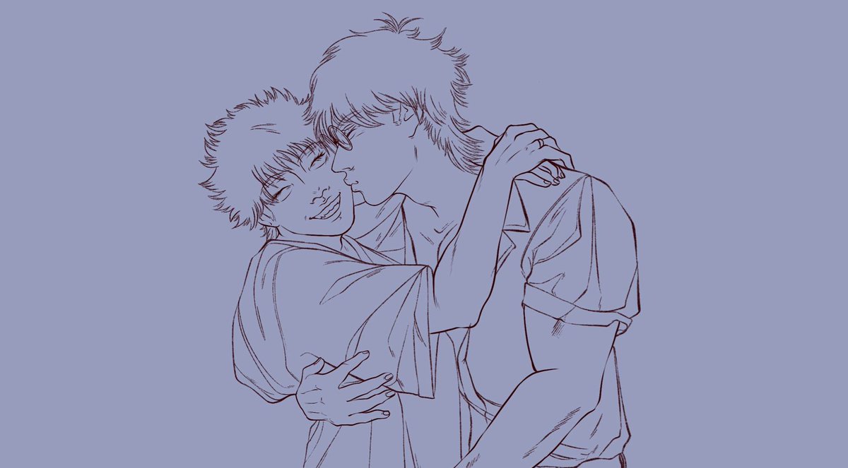 hellfire_eterno's tweet photo. Sometimes the yaoi is wholesome and cutesy because I need it. (I crave it) 

[ #goyuu | #GojoSatoru | #Itadoriyuuji | #jjk | #wip ] https://t.co/xRGcULDF04