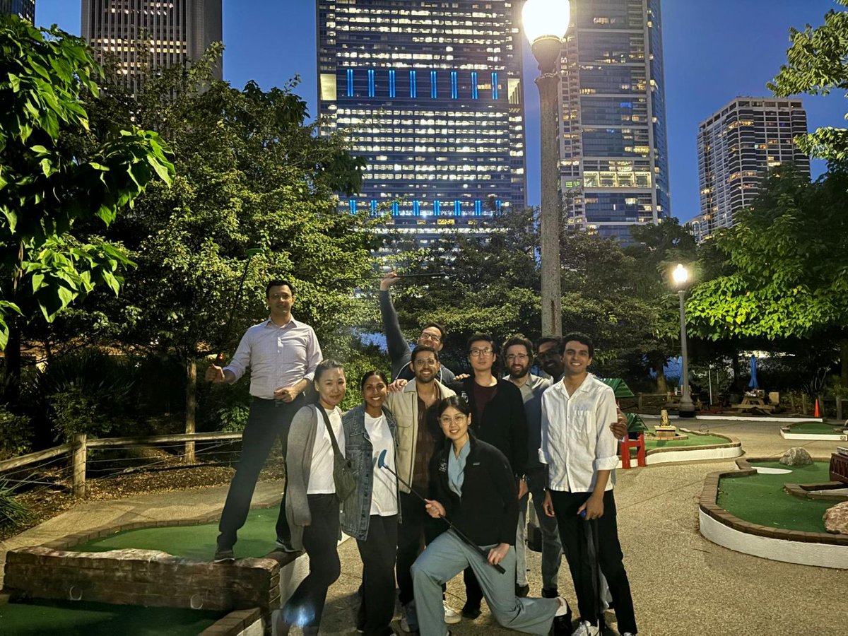 Great time at the Departmental Wellness Welcome Event! Our residents and fellow enjoyed a fun evening of mini golf and dinner at Millennium Park 🌆⛳️ #wellnesswednesday #residentlife #millenniumpark