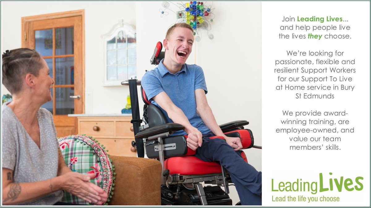 LeadingLives's tweet photo. We have a some great opportunities to join our Support To Live at Home team in #BuryStEdmunds! Join our #EmployeeOwned co-op and use your skills to support others! 

Click here to view our current vacancies - https://t.co/0zViLuwbv6 

#Suffolkjobs #AutisticSupport #CareersInCare https://t.co/ypaRNygaMz