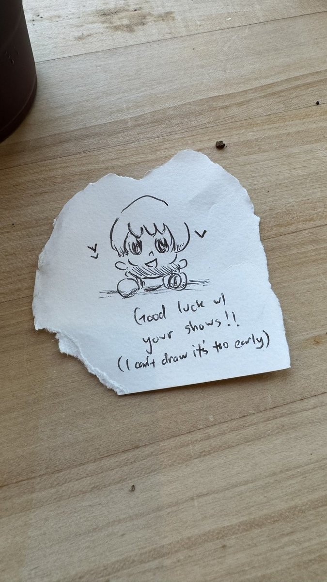 this morning at the café, someone quietly slipped this onto my table 😭