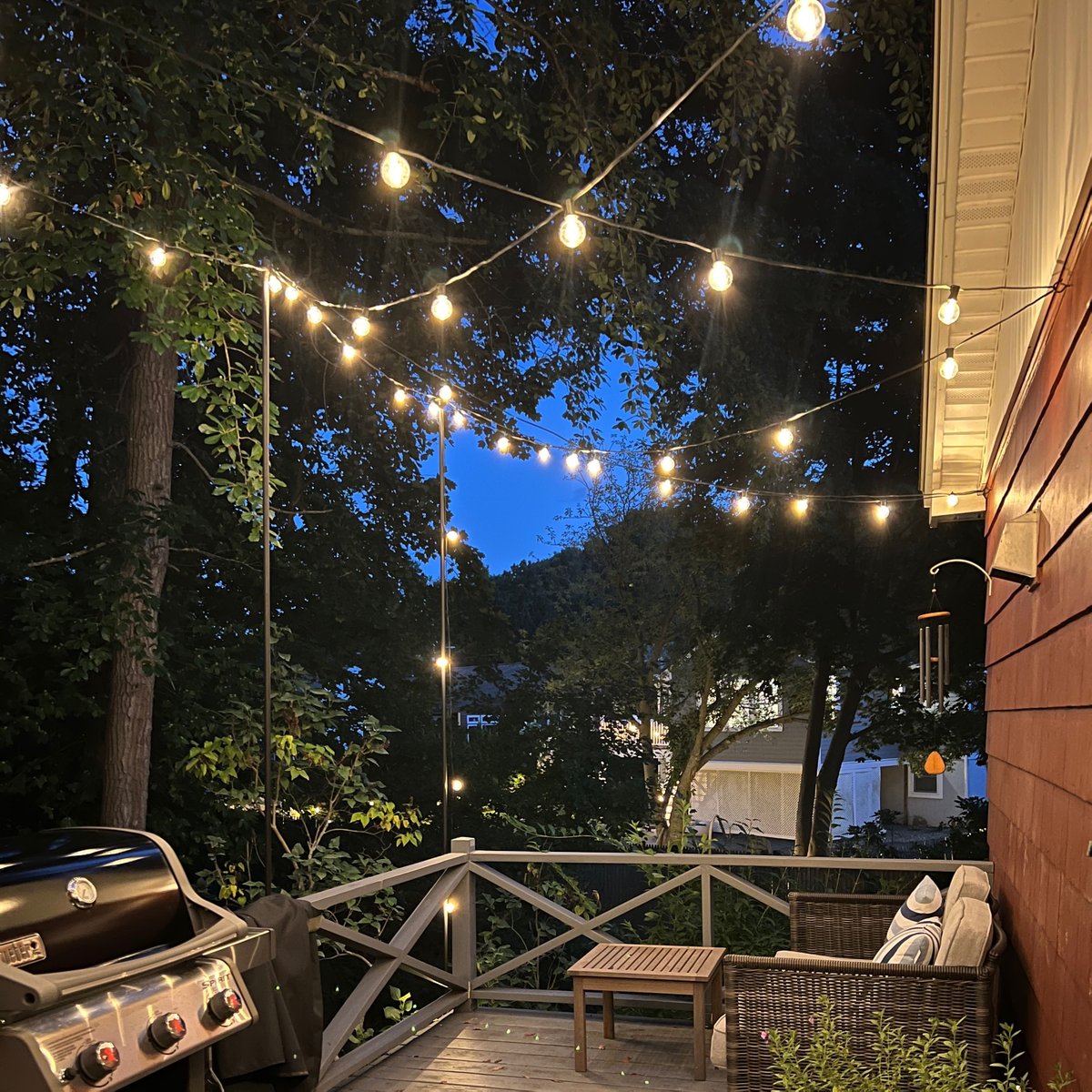 fontbandit's tweet photo. We wanted our deck to feel like a place you’d buy an overpriced hamburger and choose between 30 different IPAs on tap. In short, cozy. Up top, the priority was vibes. Down below, it was utility so I wouldn't break my neck loading guitars and amps in the dark. https://t.co/Oukx9wqSGz