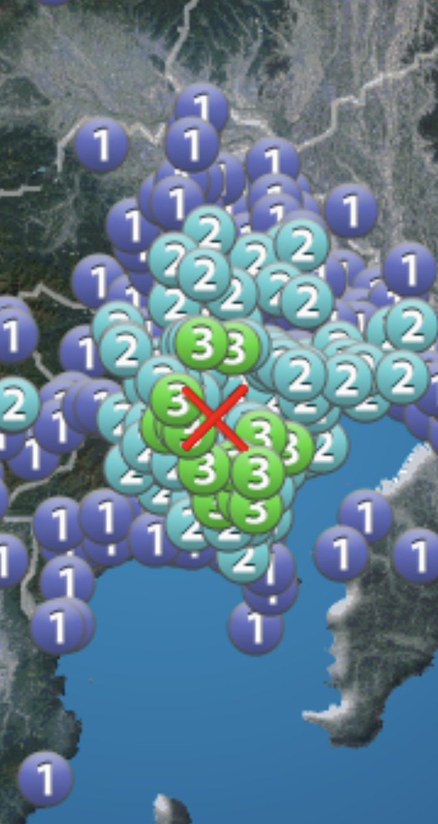 神奈川、東京都多摩、震度３
