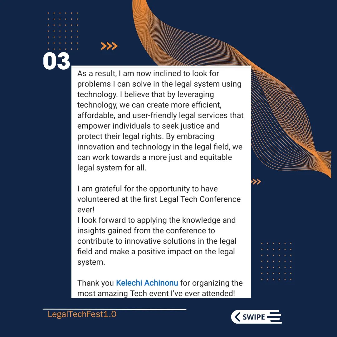 techlawyered's tweet photo. As a result of Legal Tech Fest 1.0 Conference, our attendees have been able to learn, unlearn and relearn about Access to justice through technology
Techlawyered
#legaltechfestojustice #legaltech #techlawyered #beyondthecourtroom #legaltechconference #legaltechfest https://t.co/MAw4oOQMfE
