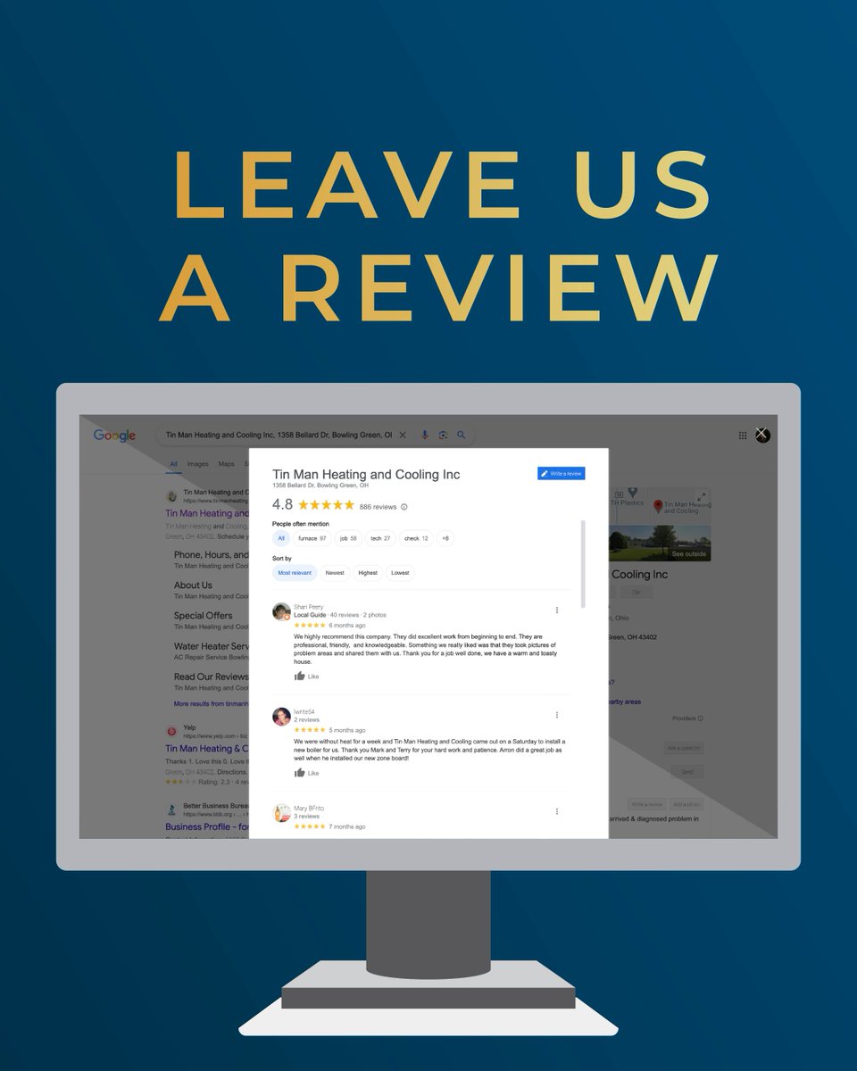 Tin_Man_Heating's tweet photo. Love Tin Man Heating and Cooling? Leave us a google review! ⭐

#TinMan #Heating #Cooling #ServiceWithAHeart #HVAC #BowlingGreen #Toledo #Fremont #Ashland #Ohio #Findlay #NorthwestOhio https://t.co/EsqSZV1axW