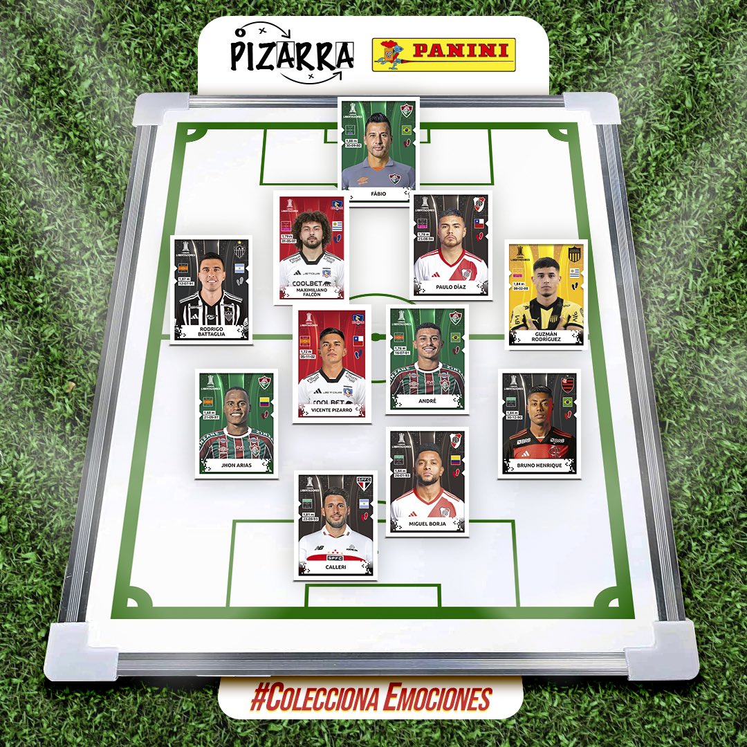 Acabo de armar mi 11 ideal de los octavos de final de la Conmebol #CopaLibertadores

Qué dicen les gusta ? O qué jugador me falta ? 

¡Gracias a la #PizarraPanini tú también puedes armar tu alineación! No te olvides de conseguir tus cromos en los puntos de venta autorizados de