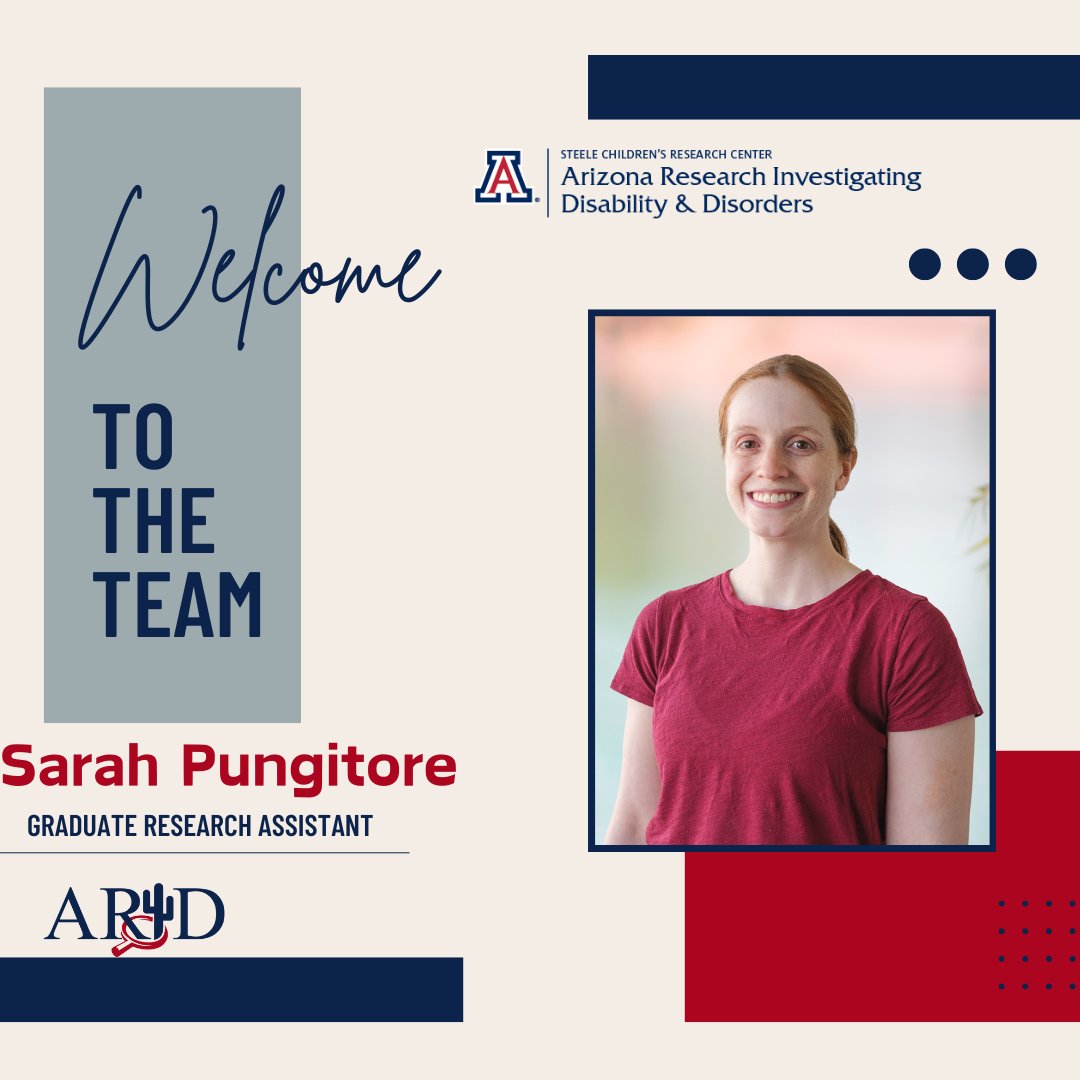 ARIDtucson's tweet photo. 🎉🎉Welcome to the team Sarah!! 🎉🎉
Meet Sarah! Sarah is a graduate research assistant in the ARID lab. She has worked on many data science projects using health data and is excited to join the team to work on streamlining current processes for integrating surveillance data. https://t.co/CTAdfiykPs