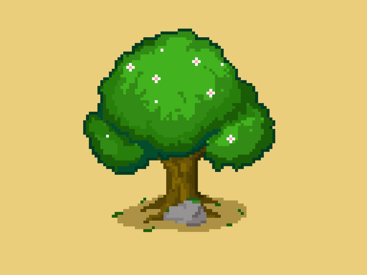trifoliastudio's tweet photo. tree 🌳
#pixelartist #Pixel #devlog #pixelartgame #aseprite https://t.co/gUtAXp13Dg