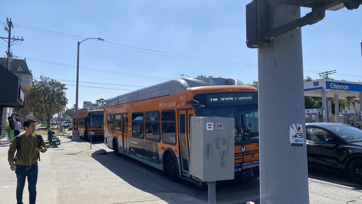 bearraza's tweet photo. We, your riders, just want more frequency and shorter waiting times (in spaces that lack shelters). This double bus thing on the 14 is getting old @metrolosangeles @metrolaalerts https://t.co/Pu6MivQJKV