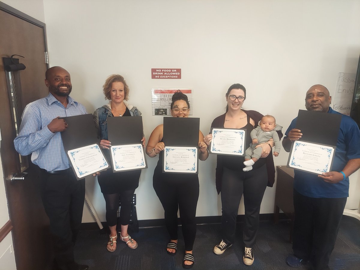 PioneerWA's tweet photo. We congratulate the #Spokane Roadmap to Success job-readiness training program graduates! Cheers to their new careers. The program in Spokane is accepting applications for the next cohort here: https://t.co/ctqCgSlreV. #SecondChanceEmployment #SecondChanceHiring #BuildingAFuture https://t.co/OuiJtHNVwb