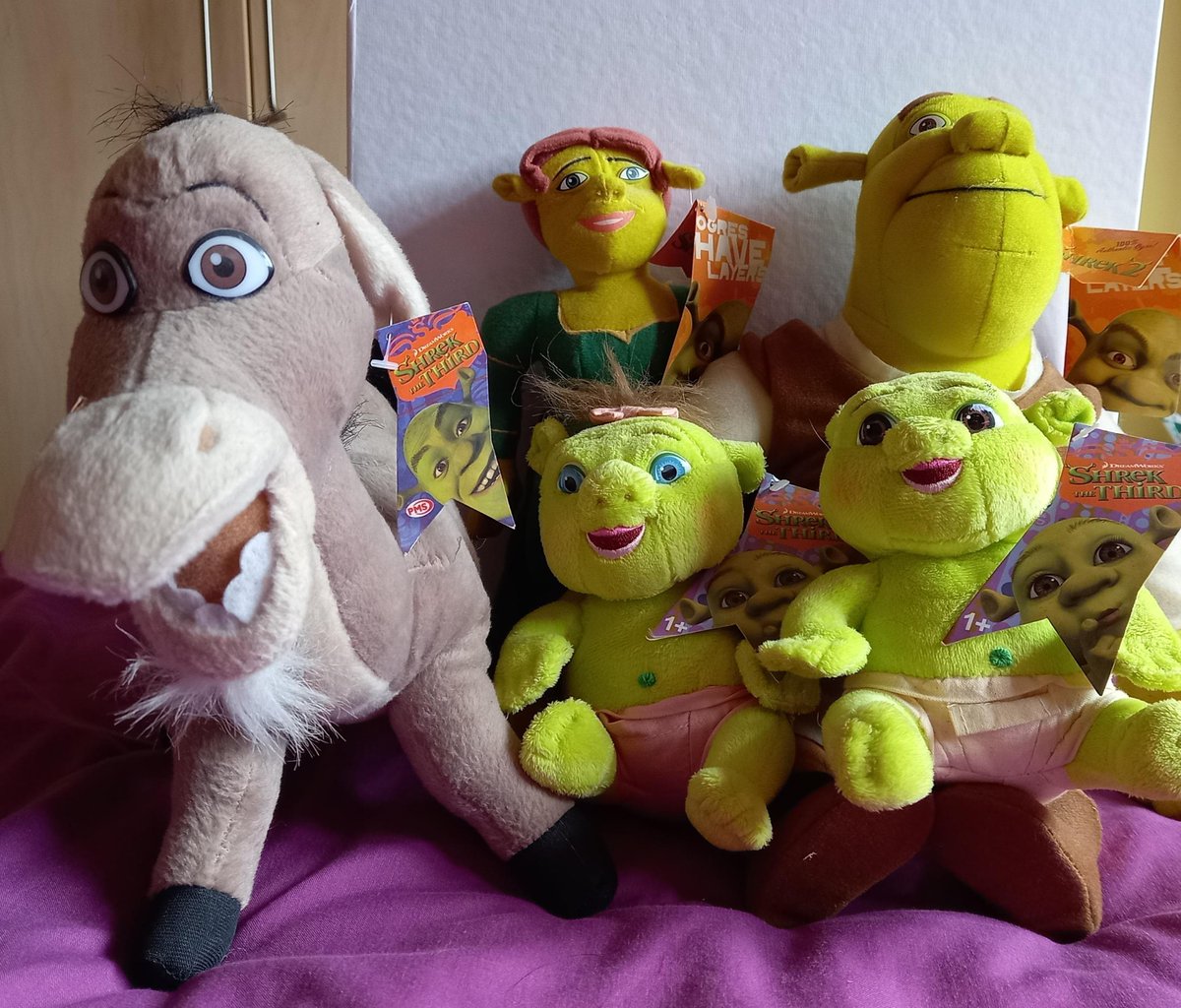 ebay.co.uk/itm/1459774619…
Shrek cuddly  toys, all have original labels on 
#toys #shrek #childrenstoys #collectables 
#shoponline