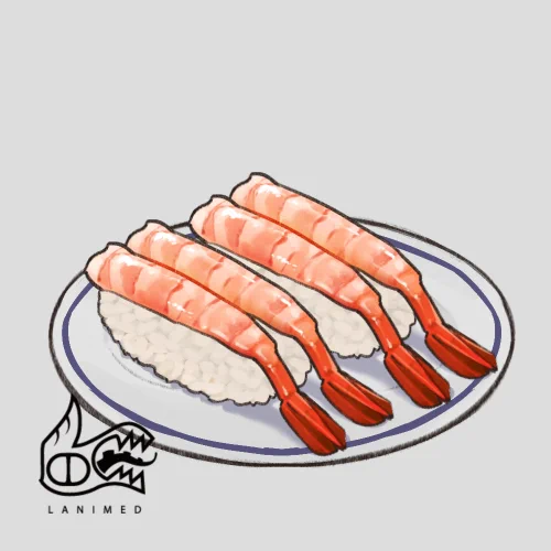 0830-甜蝦壽司 #素材 #米得每日素材 