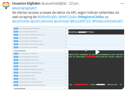 alfredovelazco's tweet image. Filtran datos de 3 millones de usuarios de Whatsapp en #Bélgica... mientras en #Ecuador filtran bases, incluyendo del Registro Civil, y ni un tweet de medios ni autoridades #ProtecciónDatosEC
x.com/search?q=%40re…