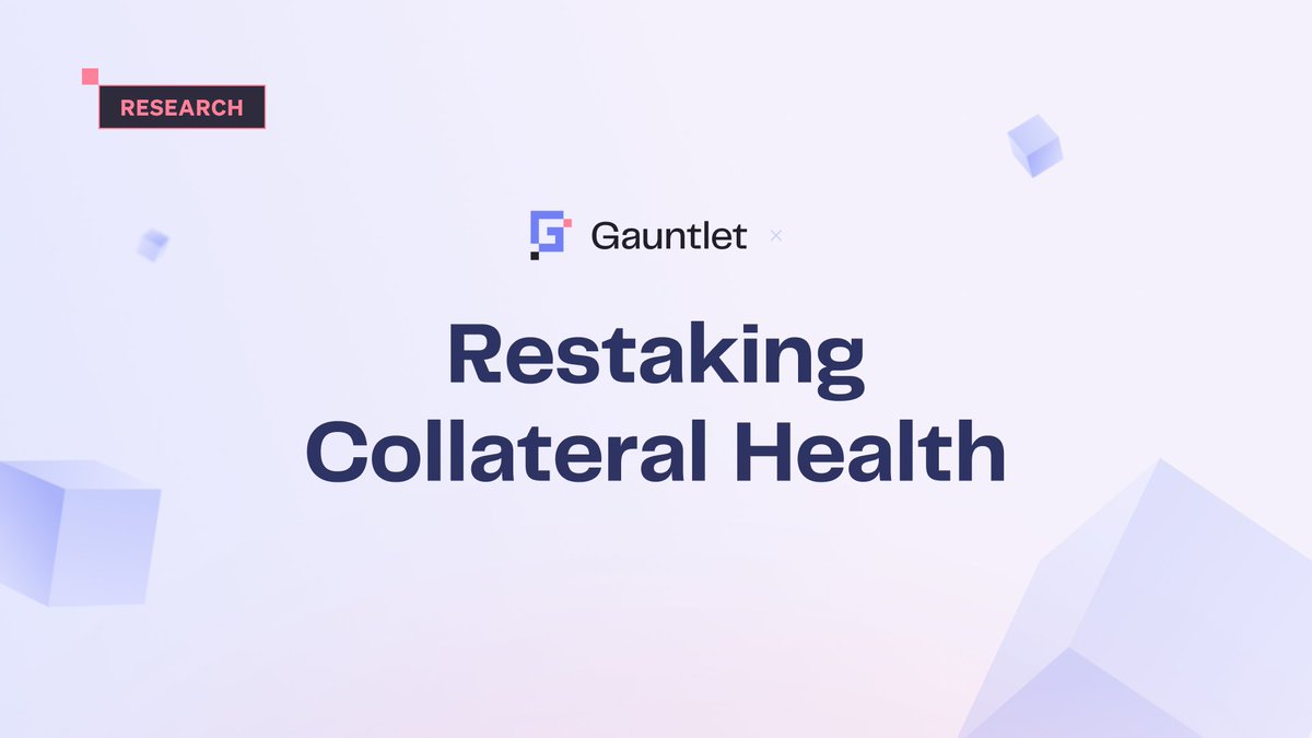 1/ Collateral health is a crucial variable impacting AVS economic security.

In a blog published today, we suggest a comprehensive framework to evaluate collateral health by exploring:

• POS collateral mechanism design
• Collateral risk models
• ETH-backed vs. non-ETH-backed