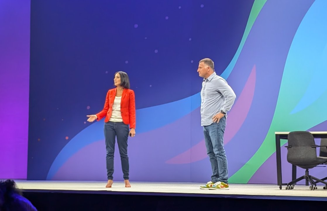 Great keynote! The best part??? <a href="/hcmccain/">chris mccain</a> on main stage! Chris has keynoted so many <a href="/MyVMUG/">VMware User Group</a> UserCons and now he can add keynoting <a href="/VMwareExplore/">VMware Explore</a>!
And look at those kicks!