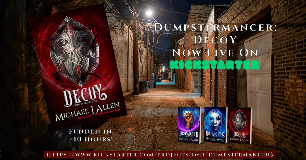 TheDScribbler's tweet photo. 9 days left to get your copy before it vanishes until July 2025! https://t.co/EBHomCpeLm

#kickstarterbooks #dumpstermancer #urbanfantasy #books https://t.co/UUM9IVj44G