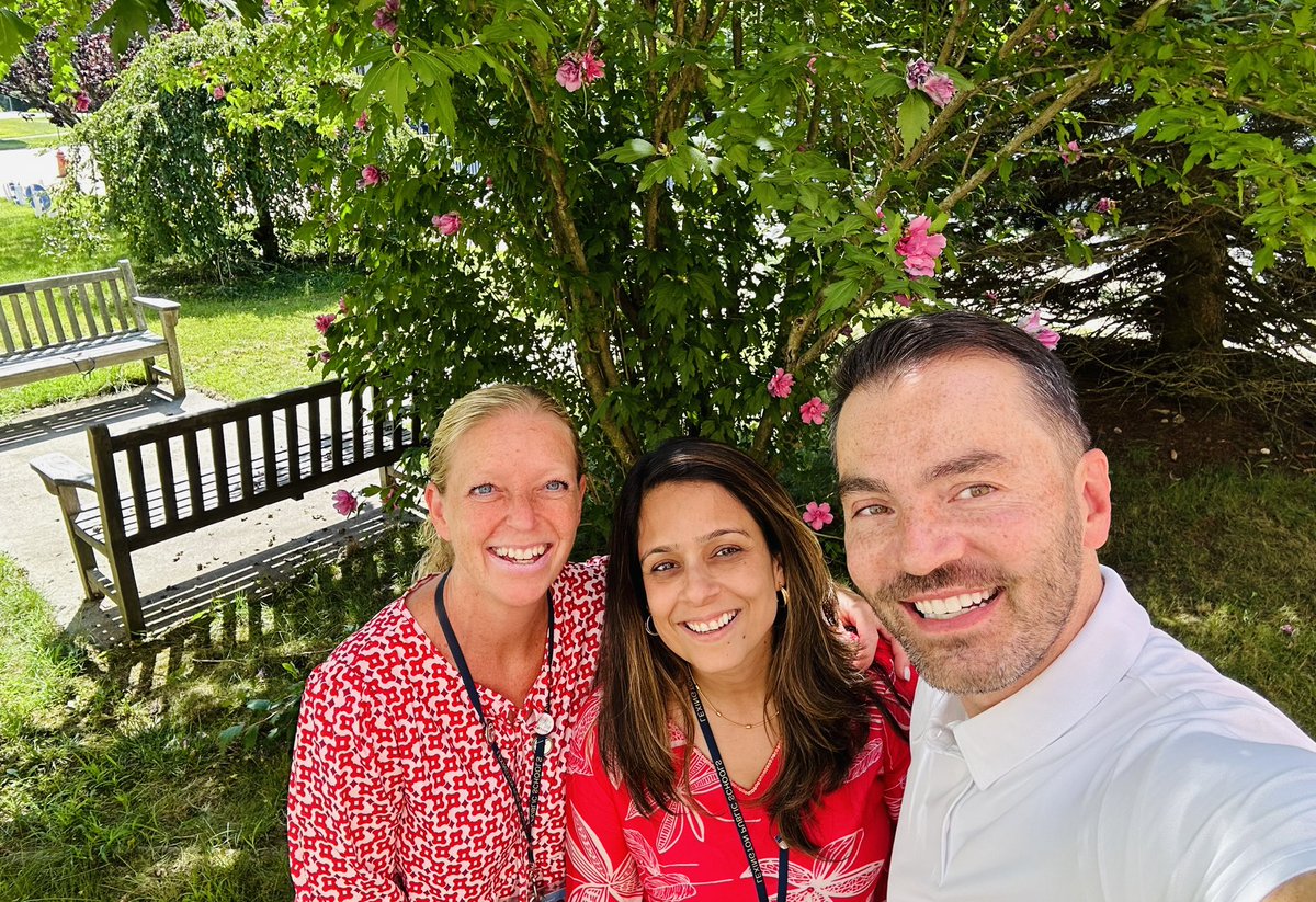 First day in the books! 2024-25 is going to be a great year ✌🏽✨<a href="/Hawk_Principal/">Jackie Daley</a> <a href="/RoryDOConnor/">Dr. Rory O'Connor</a>