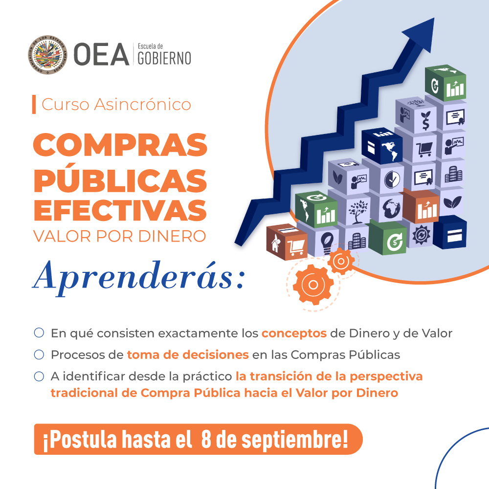 EscuelaOEA's tweet photo. 📢¡Últimos días de inscripción!
Aprende cómo mejorar tus habilidades en Compras Públicas Efectivas con nuestro curso en línea.
🔹8 semanas de capacitación
🔹Becas parciales disponibles

ℹ️Más info: https://t.co/GLUkMB2jwS

@red_ricg @OEA_oficial @OEA_GestionPub https://t.co/nUumItpQZs