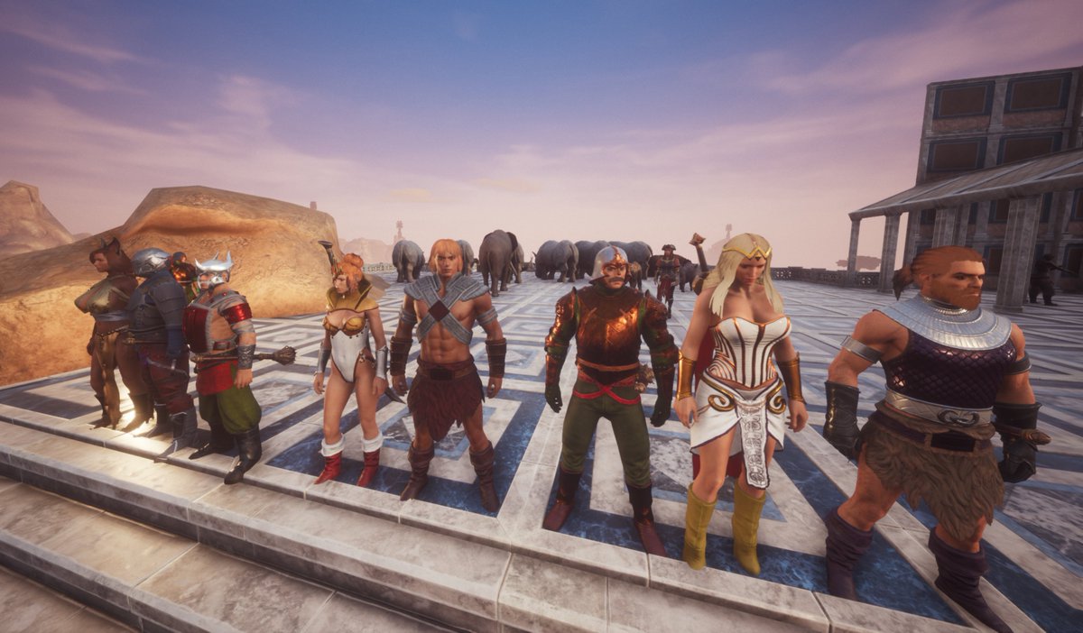 Optimusdan_'s tweet image. WE HAVE THE POWER! Our Masters Of The Universe! From left to right! Katrina, Roboto, Ram-Man, Teela, HE-MAN, Man-At-Arms, She-Ra, Fisto, and Cringer! As night falls! Hordrak! Beastman, Skeletor! and Evil Lynn appear from the shadows! #funcomcreator