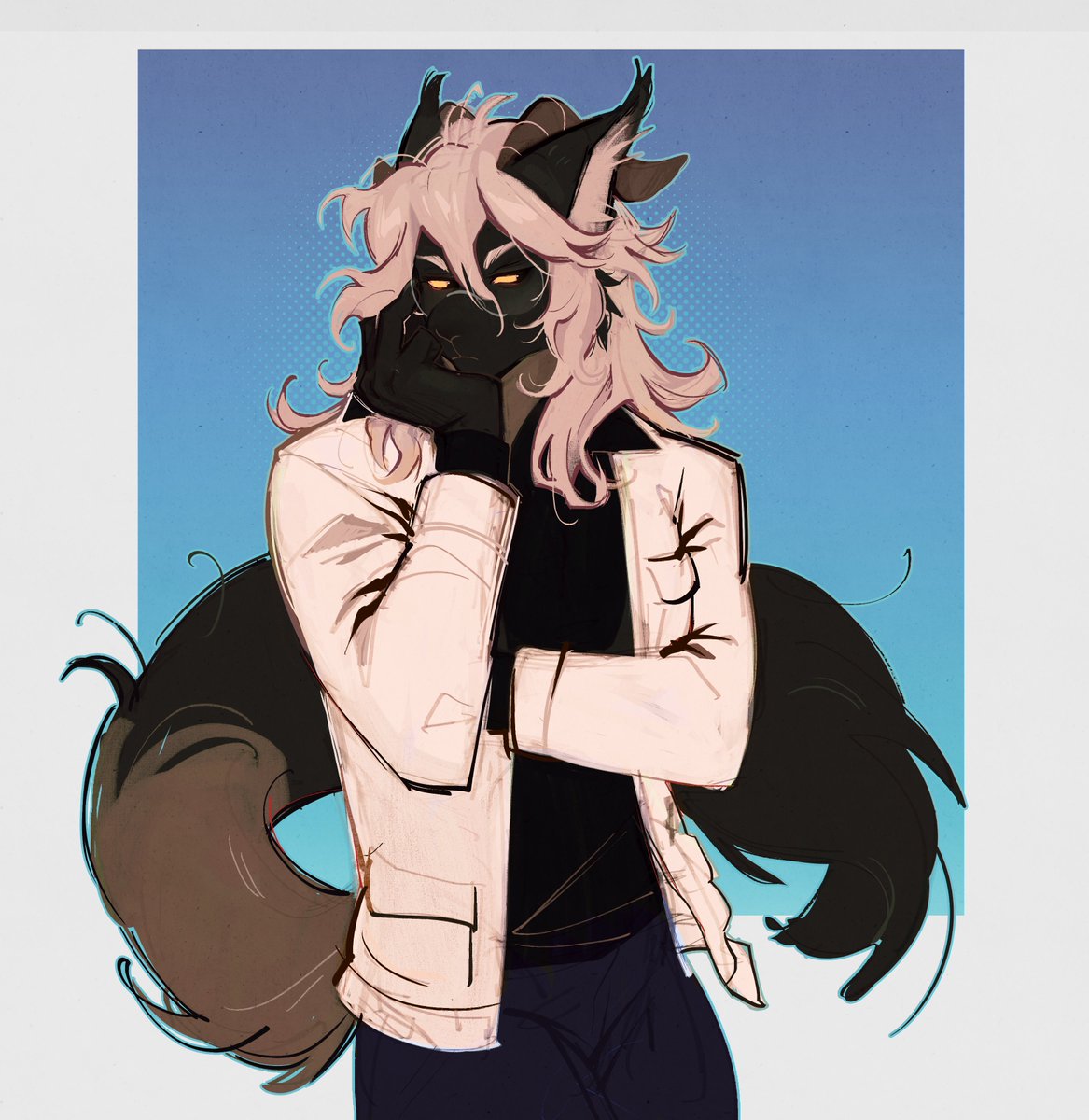 lexorians's tweet photo. Experimental painting(?) for my friend! https://t.co/Z8CcSOfVAS