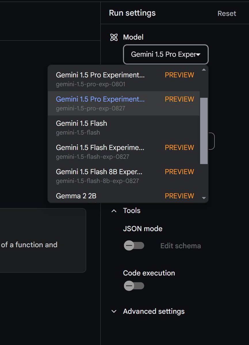 EchoffNick's tweet photo. Wow, there are three new experimental models in Google AI Studio. #GoogleAI #googlegemini #LLM https://t.co/BQmy23s3rq