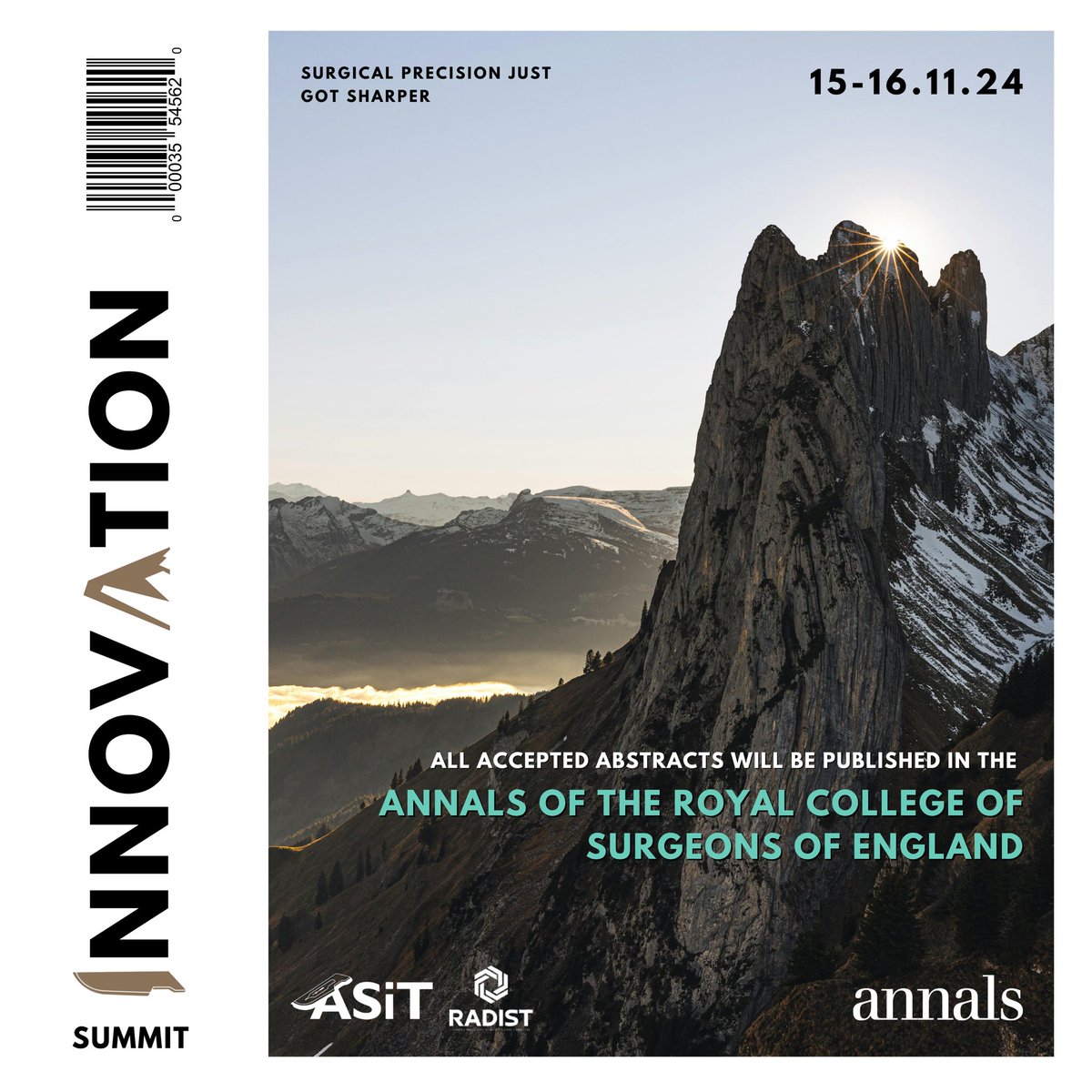 ASiT (@asitofficial) on Twitter photo We’ve got exciting news! 🚀
All abstracts accepted for the ASiT Innovation Summit will be published in the #Annals of <a href="/RCSnews/">The Royal College of Surgeons of England</a>. This is your chance to get your work recognised in an #academic journal 📝
Don’t miss out - submit your abstract and make your #mark in the world of We’ve got exciting news! 🚀
All abstracts accepted for the ASiT Innovation Summit will be published in the #Annals of <a href="/RCSnews/">The Royal College of Surgeons of England</a>. This is your chance to get your work recognised in an #academic journal 📝
Don’t miss out - submit your abstract and make your #mark in the world of