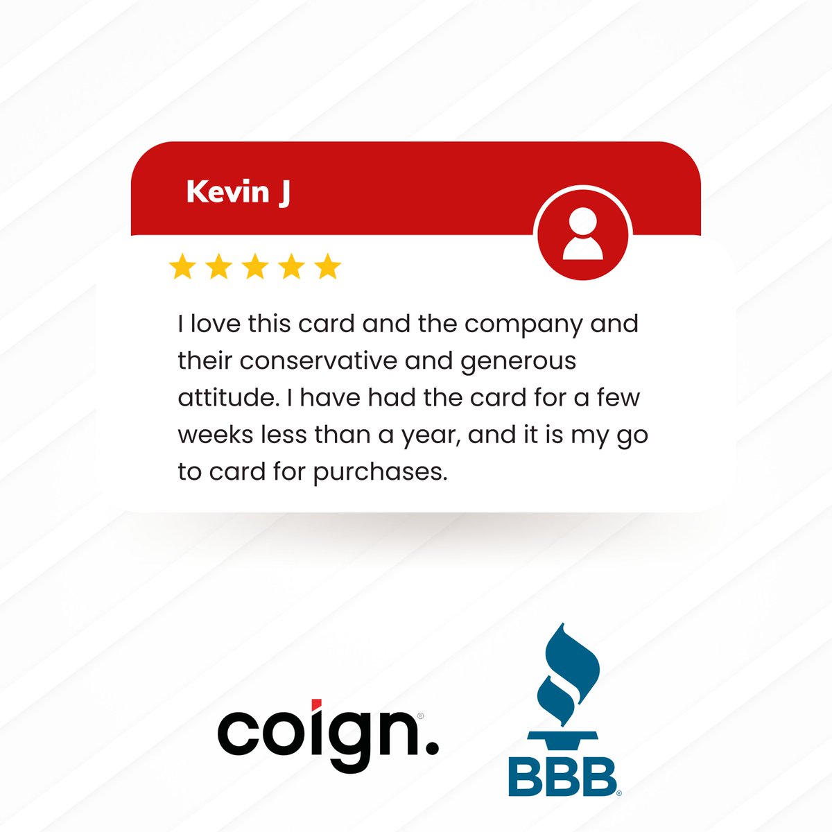 coigncard's tweet photo. Real reviews from Coign cardholders!
Don't just take our word for it—see what our satisfied customers have to say about supporting American values while enjoying top-notch service. Want to learn more? https://t.co/lBq7JGjwhG
#customerreviews #happycustomers #coign #coigncard https://t.co/hSx1Aq3hVt