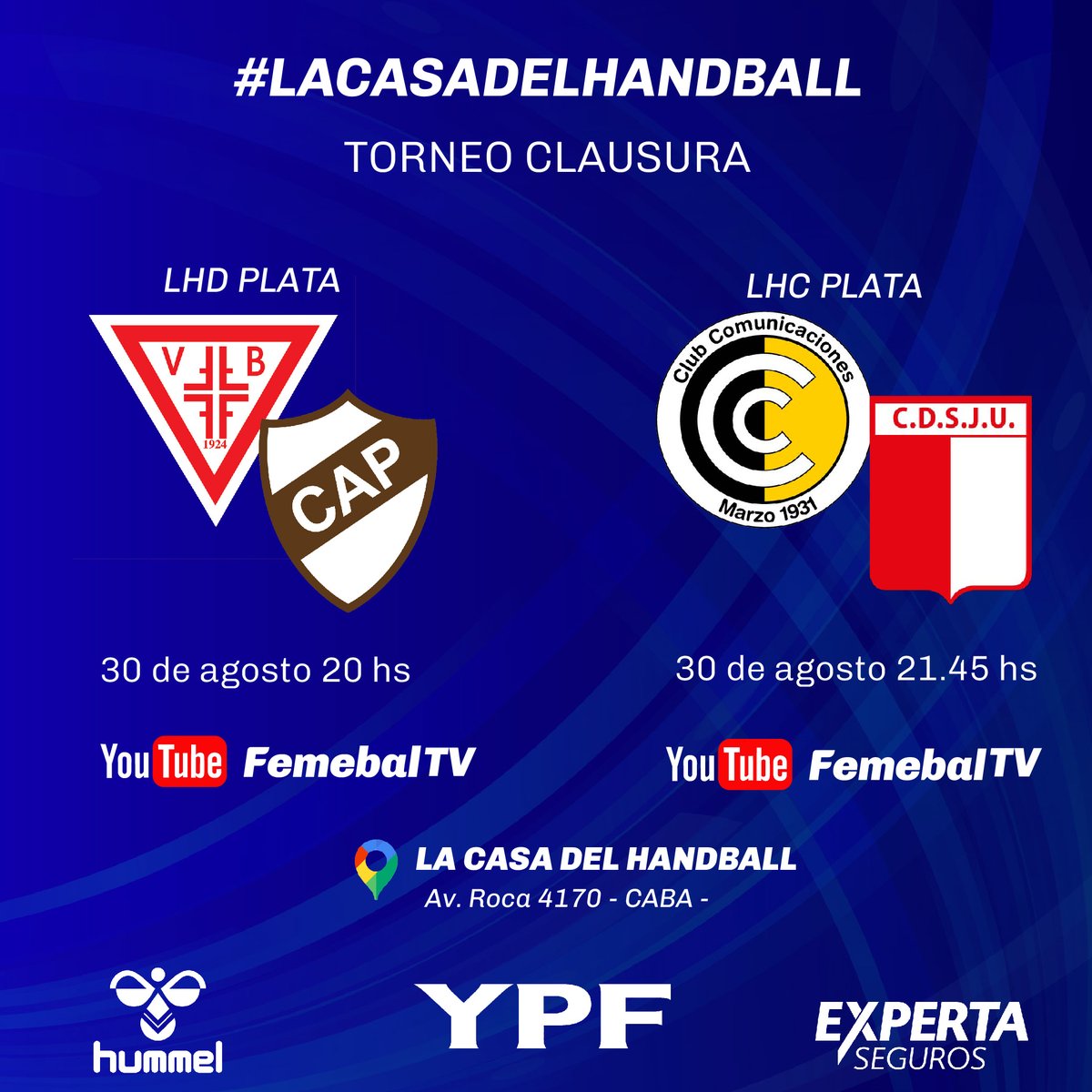 femebal's tweet photo. 📺 ¡Viernes de #FemebalTV!
🤾♀️ En la rama femenina, choque de punteros. Ambos equipos con puntaje ideal buscarán sumar de tres de cara a los puestos de ascensos para la LHD Oro. En la tabla anual, el calamar tiene 52 puntos y SAG. V. Ballester 50. https://t.co/NT6UK8yaqQ