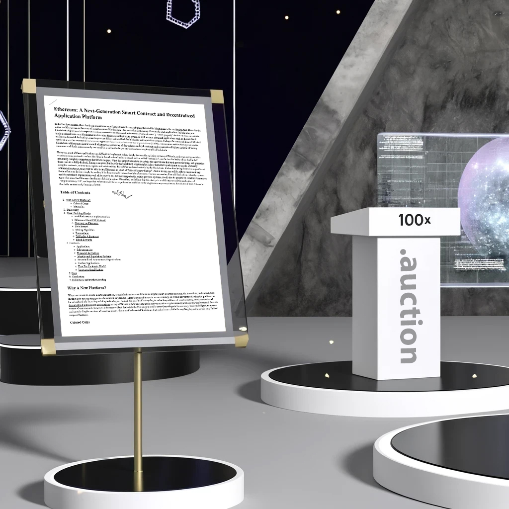 100XAuction's tweet image. Good info!

More good info: Vitalik signed the Ethereum white paper at the Bitcoin Expo in Toronto in 2014.

The signed paper: 100x.auction/collection001

The NFT: ETHWhitepaper.com