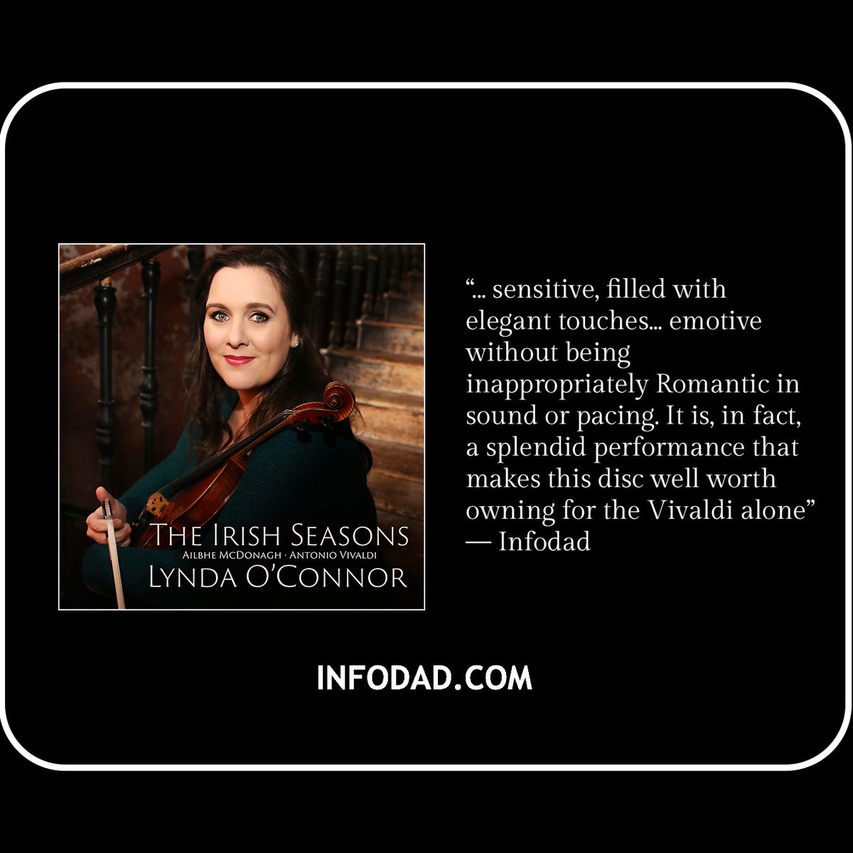 AVIE Records (@avierec) on Twitter photo Lynda O'Connor's The Irish Seasons: Ailbhe McDonagh • Antonio Vivaldi is warmly received by Infodad: "...well-crafted and neatly paying tribute to Vivaldi while asserting its own national origin to rather good effect. It deserves further hearings..." <a href="/violyn21/">Lynda O'Connor</a> Lynda O'Connor's The Irish Seasons: Ailbhe McDonagh • Antonio Vivaldi is warmly received by Infodad: "...well-crafted and neatly paying tribute to Vivaldi while asserting its own national origin to rather good effect. It deserves further hearings..." <a href="/violyn21/">Lynda O'Connor</a>
