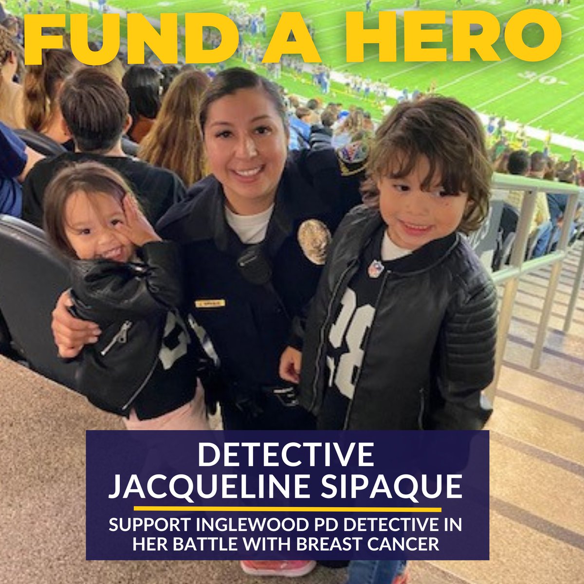 PORAC (@poracalifornia) on Twitter photo <a href="/Inglewood_PD/">Inglewood Police</a> Detective Jacqueline Sipaque, a nine-year veteran of the department, was recently diagnosed with breast cancer. She is also a hard-working mother and sole provider for her two small children. Jacqueline will also be undergoing chemotherapy/surgery in the coming <a href="/Inglewood_PD/">Inglewood Police</a> Detective Jacqueline Sipaque, a nine-year veteran of the department, was recently diagnosed with breast cancer. She is also a hard-working mother and sole provider for her two small children. Jacqueline will also be undergoing chemotherapy/surgery in the coming