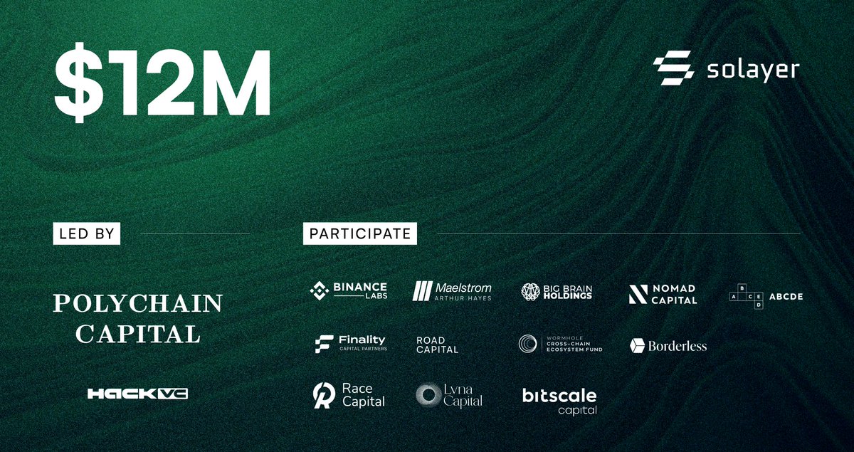 1/ hi again! excited to announce our $12M round led by <a href="/polychain/">Polychain</a>

to build the restaking network on Solana
