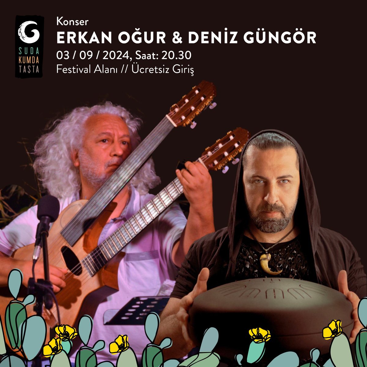 Erkan Oğur ve Deniz Güngör
03.09.2024
20:30
Festival Alanı
Ücretsiz Giriş