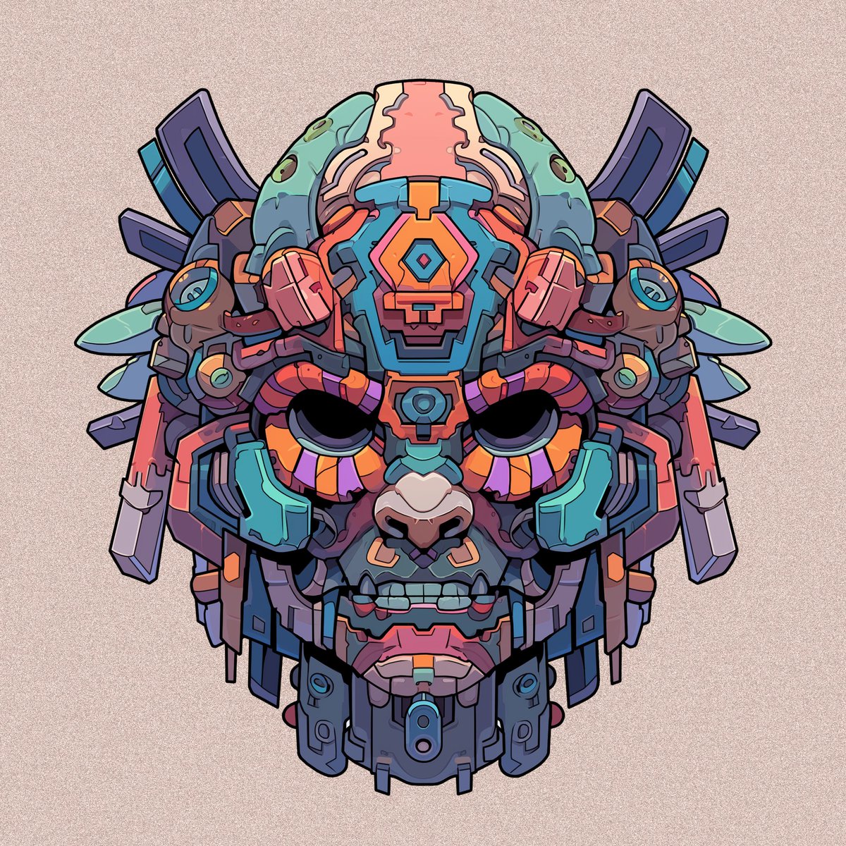 🗝️"Enter The Masks Room"
🎭Origin: Maya

Explaining a bit why this mask collection take me so long :

-Generating them and selecting is fast, so i wont explain this, it's just a prompting thing and areas variations which doesnt take much effort and time cause the Ai does the job.