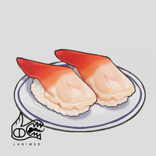 「0831-北寄貝壽司 #素材 #米得每日素材 」|樂米得🦀ラミドのイラスト