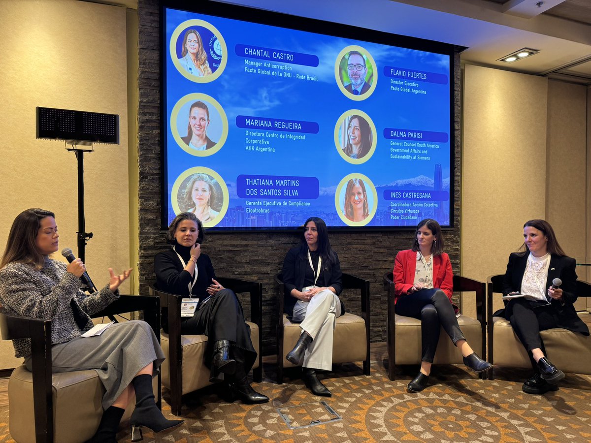 En la #SIE2024 de <a href="/afin_giz/">AllianceforIntegrity</a> panel de Transición Energética y Cambio Climático el rol de la Integridad y las Acciones Colectivas con las WiCs <a href="/Marian_Regueira/">Mariana Regueira Corti 💚</a> <a href="/InesCastresana/">Inés Castresana</a> <a href="/dalma_parisi/">Dalma Parisi</a> <a href="/WomenCompliance/">Women In Compliance</a>