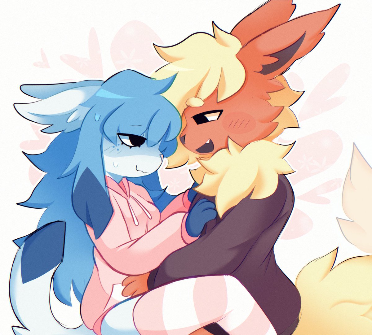 flareon loves glaceon~ 💙 🧡