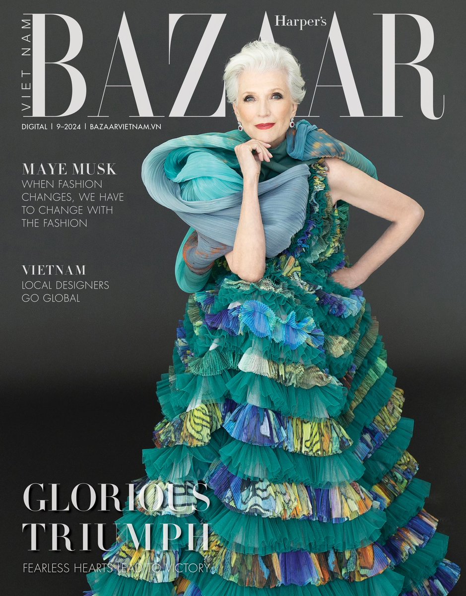 mayemusk's tweet photo. #SecondCover @HarpersBazaarVN #Vietnam
@XFashion
Photographer: @fadilberisha
Executive Producer: Cory Couture Productions
Manager: anna@mayemusk.com
#AWomanMakesAPlan Ш
Advice for a Lifetime of Adventure, Beauty, and Success
#ItsGreatToBe76 💪💃 https://t.co/AAhyP6RBoo